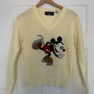 Vintage Disney Minnie Mouse Yellow Sweater
